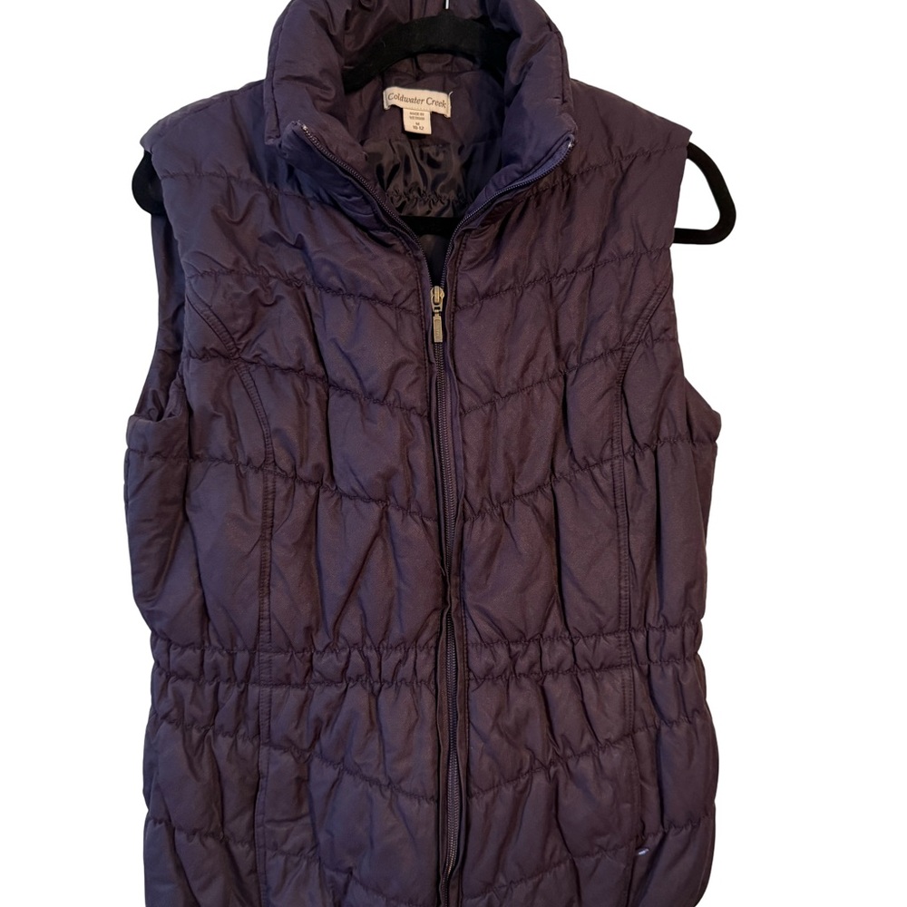 Coldwater Creek Women's Dark Purple Puffer Vest